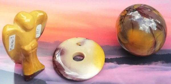 Mookait, Mookait Engel, Donut + Kugel je ca. 40 mm Ø im Set