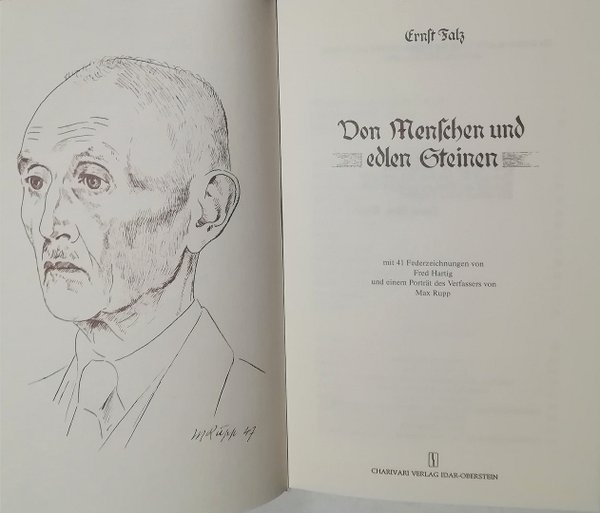 Von Menschen und edlen Steinen, Buch, 1939 Ernst Falz Erben, ISBN 3921692164, 3. erweite Auflage