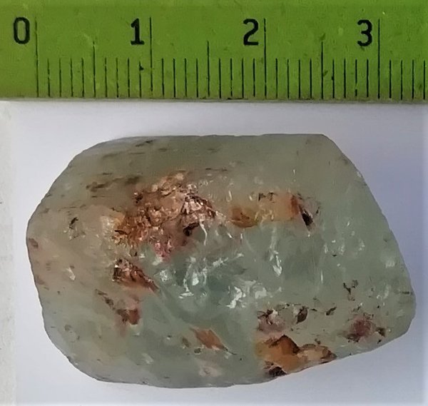 Topas Kristall Stufe, Flächen gut ausgebildet, ein wenig durchscheinend, ca. 33 mm L