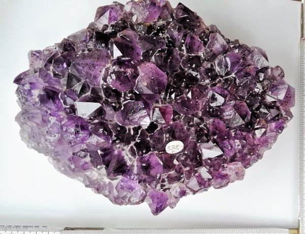 Amethyst Stufe, Amethyst Kristall, tintig ~ 21 cm, Amethyst Quarz, Amethyst Kristall, übersintert
