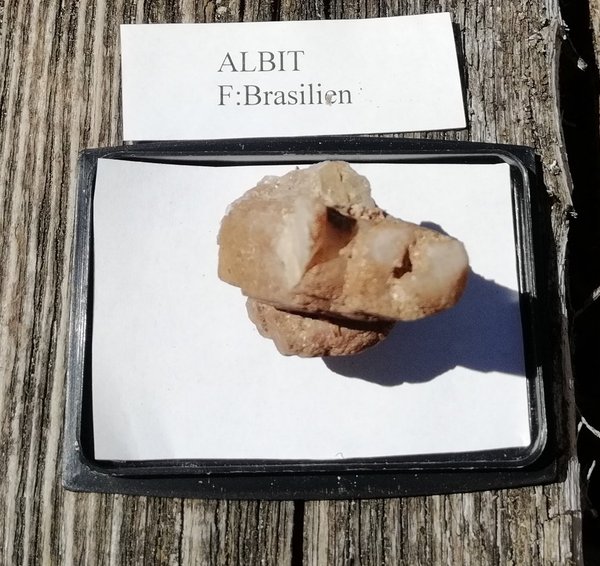 Albit, Albit Brasilien, Stufe ~ 38 mm, Albit Kristall
