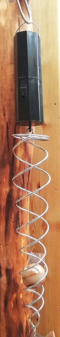 Windspiel Chi-Metallspirale + 1 Kugel in Achat, Blaufluss, Brekzienjaspis, Goldfluss oder andere